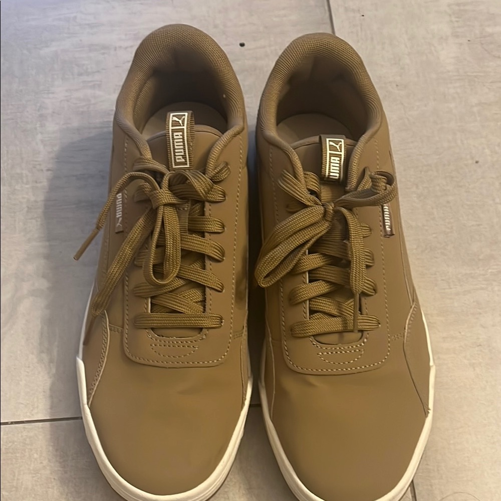 Puma Tan Women’s Sneakers with White Soles